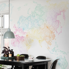 630-19 Multi World Map Sandberg Edition Mural by Sandberg
