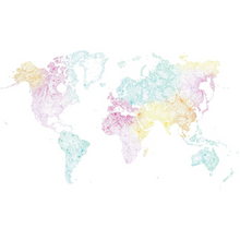 630-19 Multi World Map Sandberg Edition Mural by Sandberg
