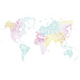 Multi World Map Sandberg Edition Mural by Sandberg