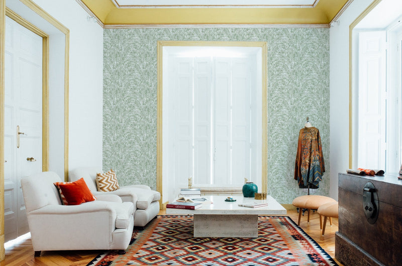 6300015 Isabella Green Tempo Wallpaper by Coordonné