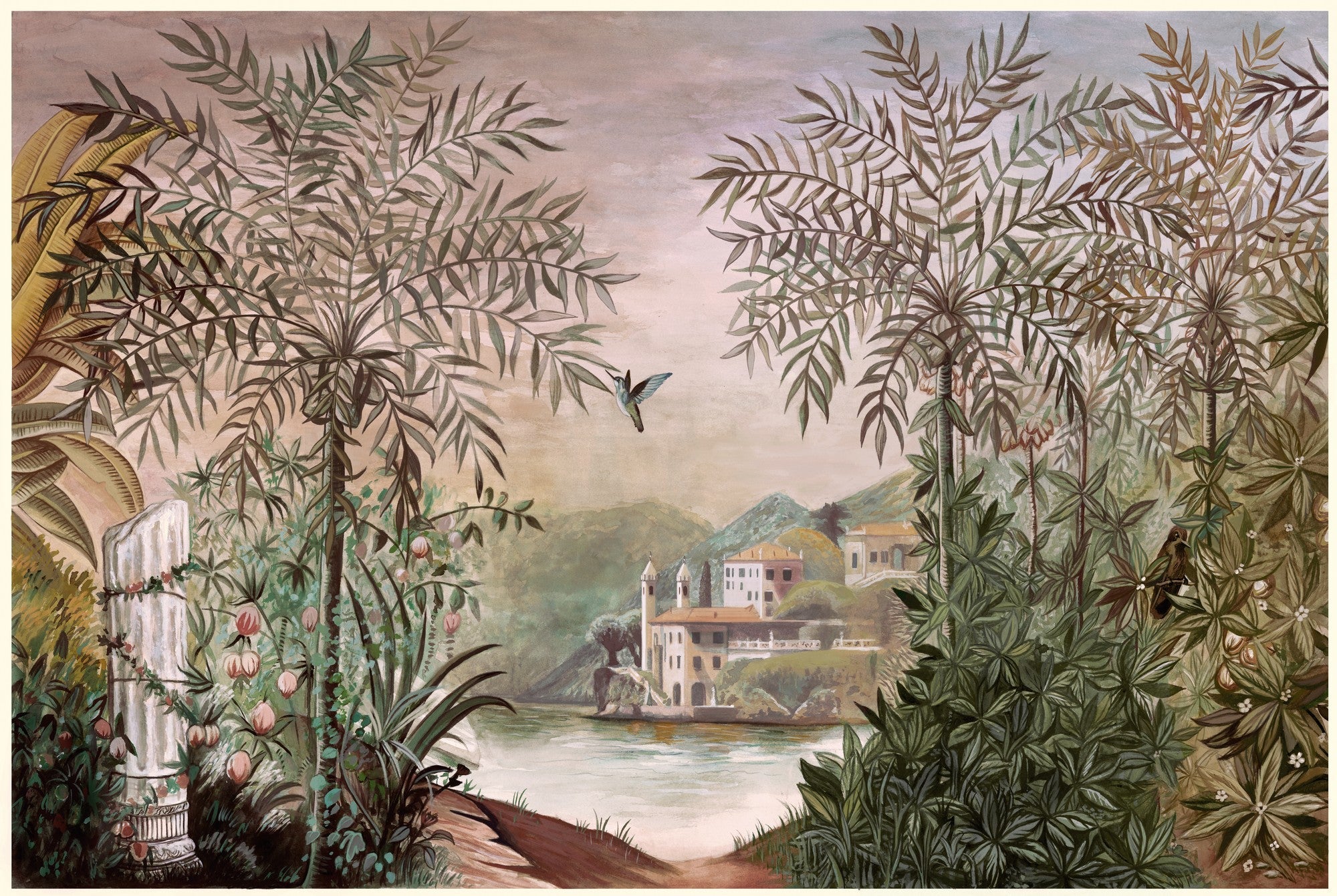 6300081 Palazzo Beige/green Tempo Mural by Coordonné