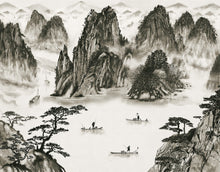 6300084 Sumi Black/white Tempo Mural by Coordonné