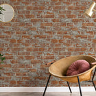 6318-06 Stone Brick Red and Brown Wallpaper By Erismann