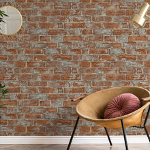6318-06 Stone Brick Red and Brown Wallpaper By Erismann