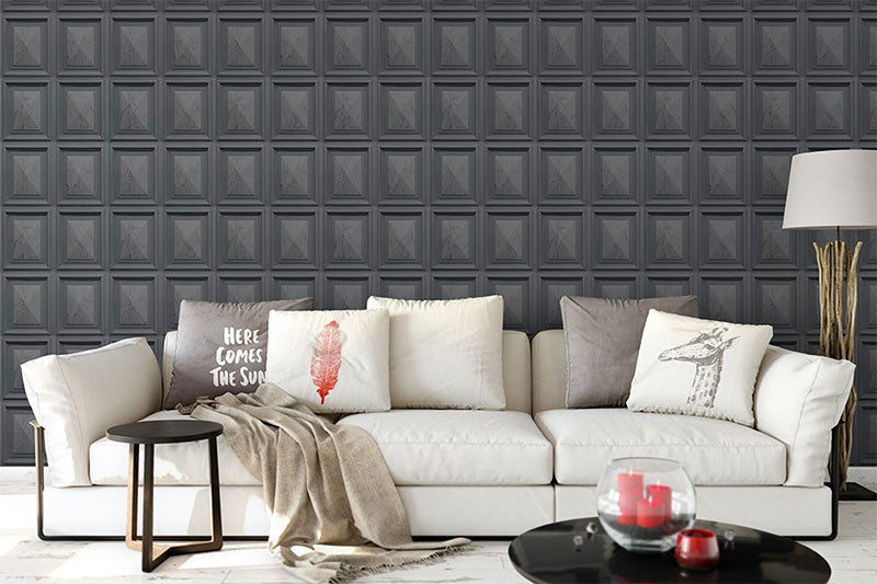 Imitations Panelling style Wallpaper By Erismann