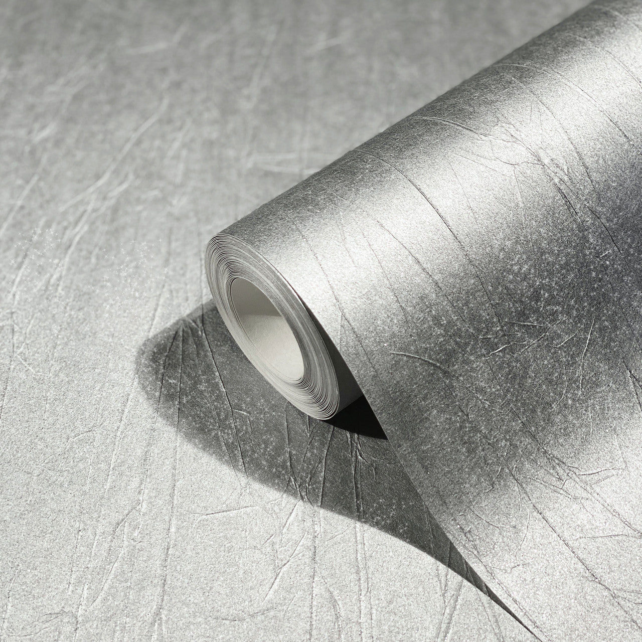 63416 Crushed Natural Opulence Silver Wallpaper By Galerie