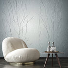 63425 Crinkle Natural Opulence Platinum Wallpaper By Galerie