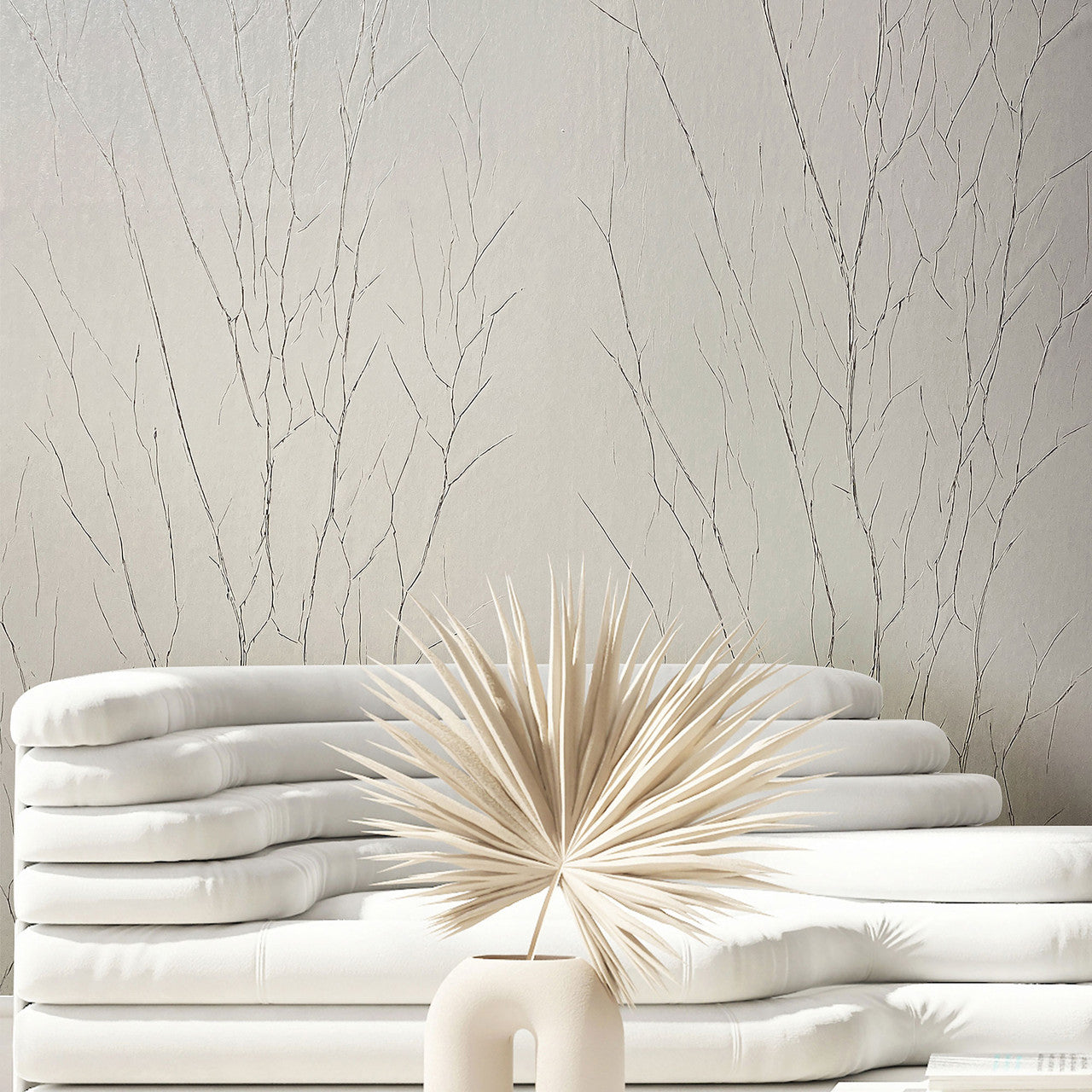 63428 Crinkle Natural Opulence Beige Wallpaper By Galerie