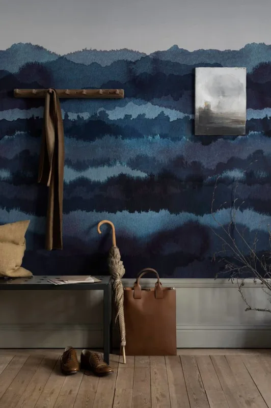 637-04 Dark Blue Midnatt Sandberg Edition Mural by Sandberg
