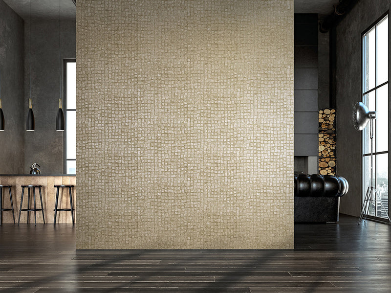 64863 Brown Gold Manhattan / Loft Tile Urban Classics Wallpaper By Hohenberger Galerie