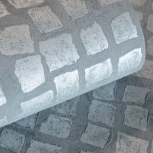 64865 Steel Blue Manhattan / Loft Tile Urban Classics Wallpaper By Hohenberger Galerie