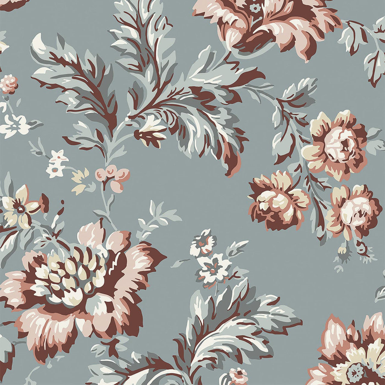 649-26 Kajsa Sky Blue Ett Hem Wallpaper by Sandberg