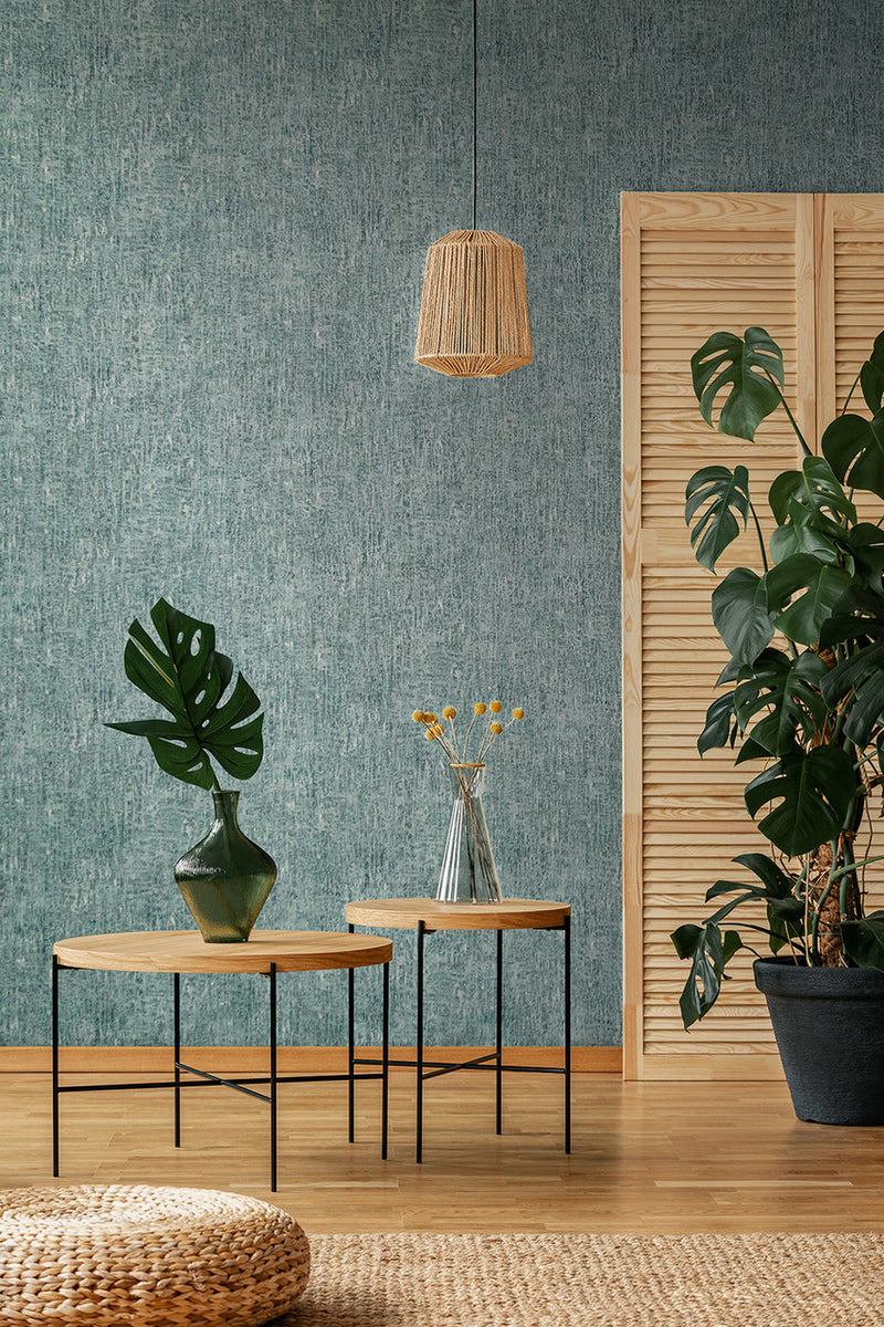 64993 Base Perylene Green Crafted Wallpaper By Hohenberger