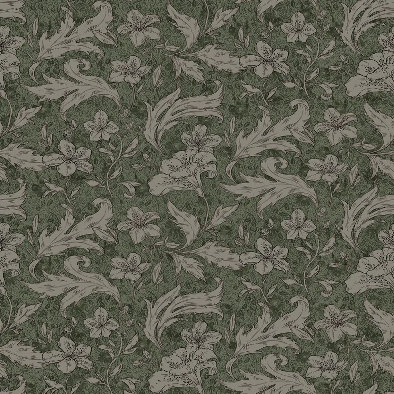 650-68 Forest Green Mattias Sandberg Edition Mural by Sandberg