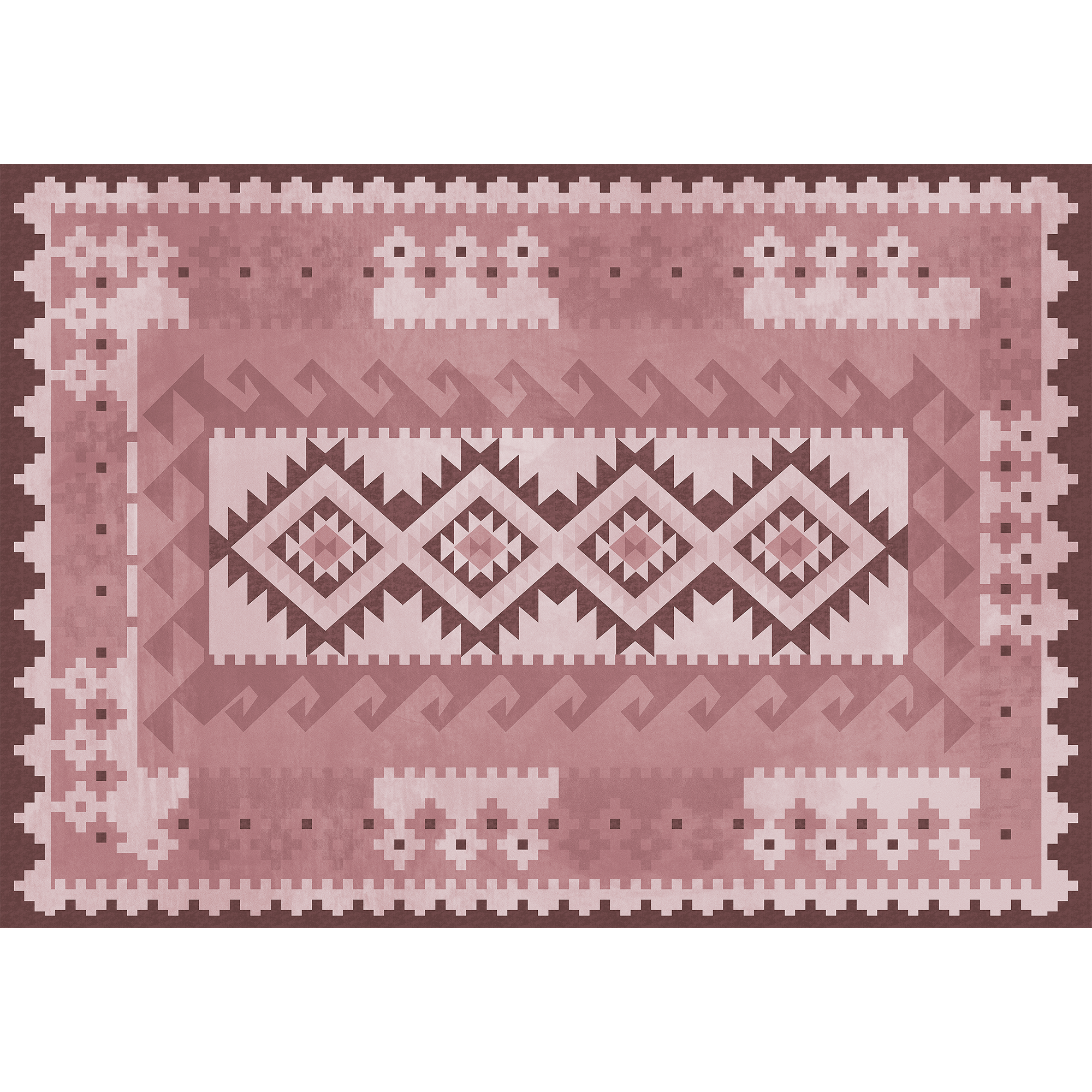 Kilim Pink Random Papers Mural by Coordonné