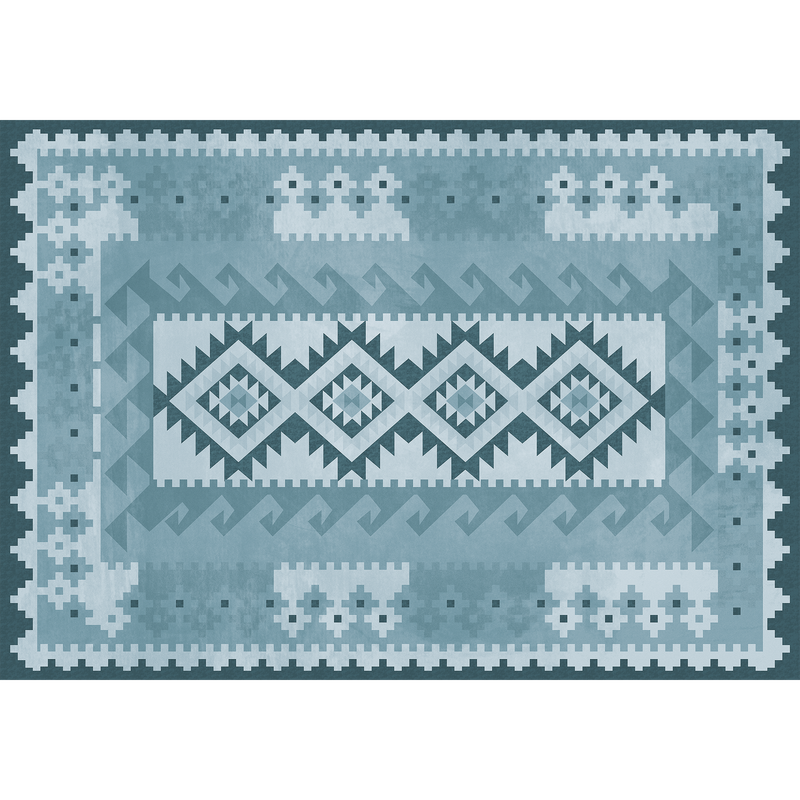 Kilim Blue Random Papers Mural by Coordonné