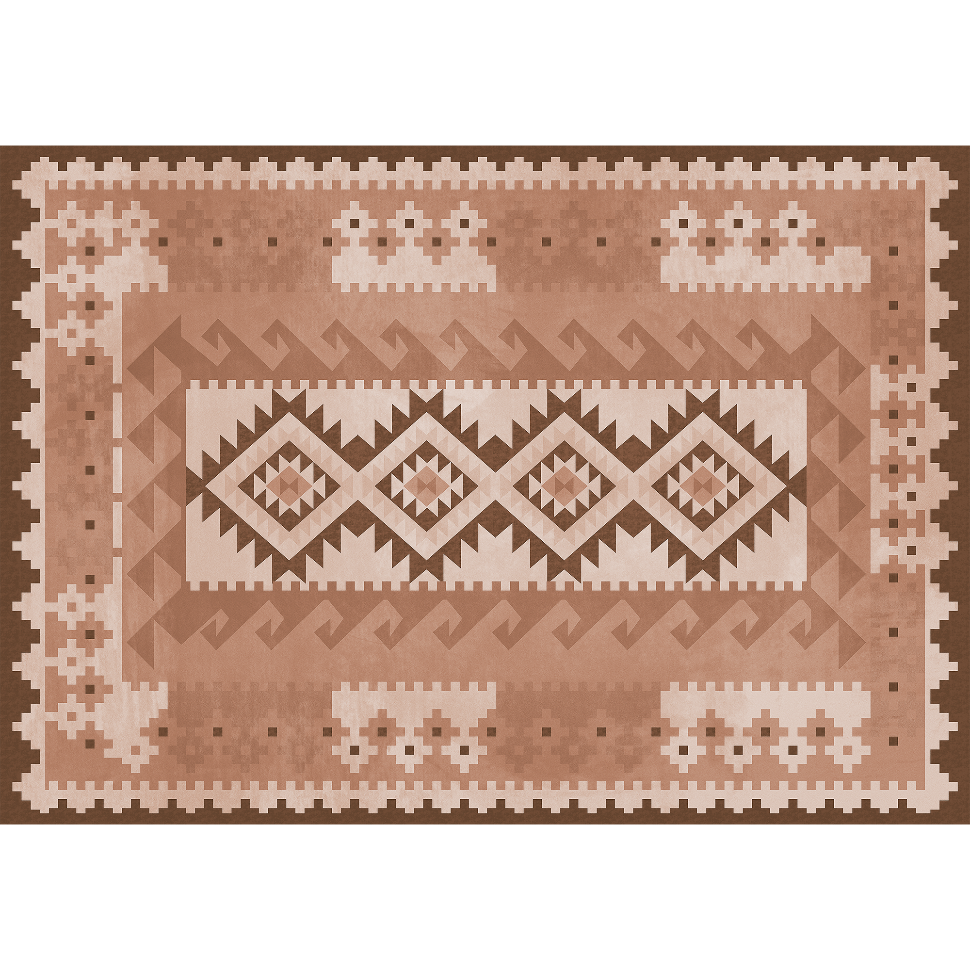 Kilim Brown Random Papers Mural by Coordonné