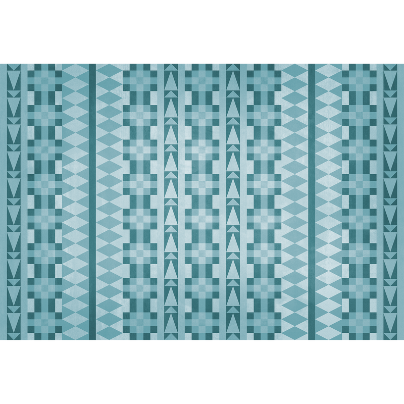 Navajo Blue Random Papers Mural by Coordonné