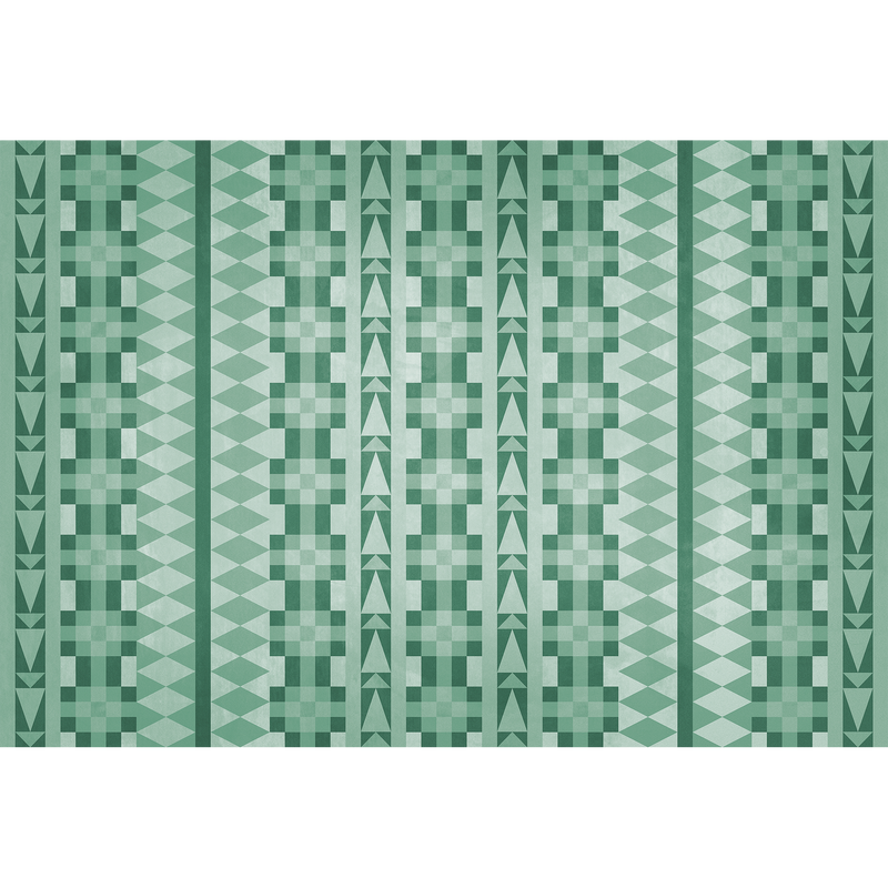 Navajo Green Random Papers Mural by Coordonné