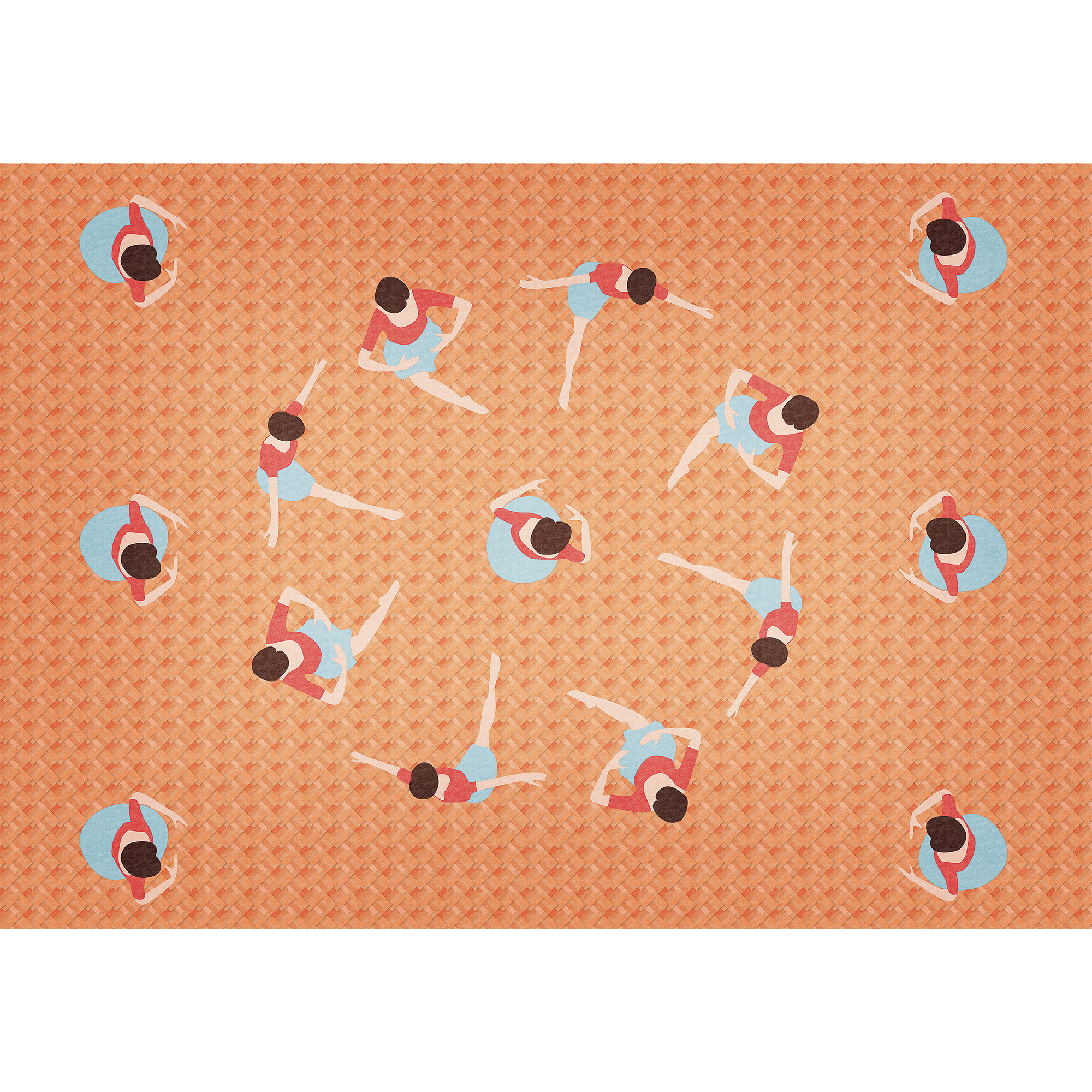 Ballerinas  Random Papers Mural by Coordonné
