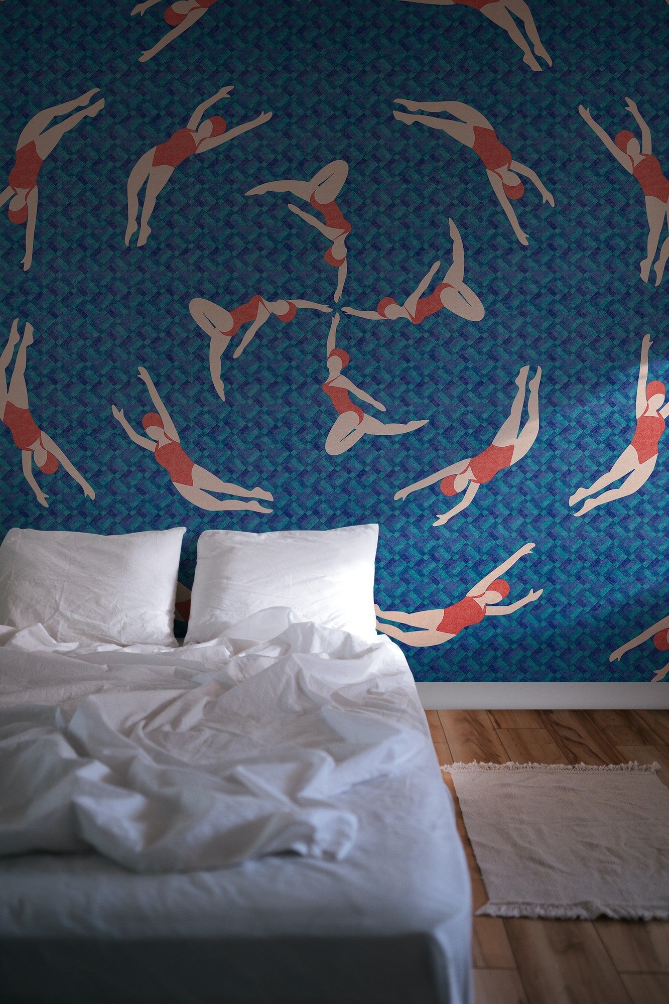 6500020 Swimmers  Random Papers Mural by Coordonné