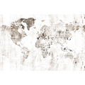 Newspaper Map Sepia Mural by Coordonné
