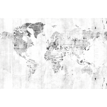 Newspaper Map White Random Papers Mural by Coordonné