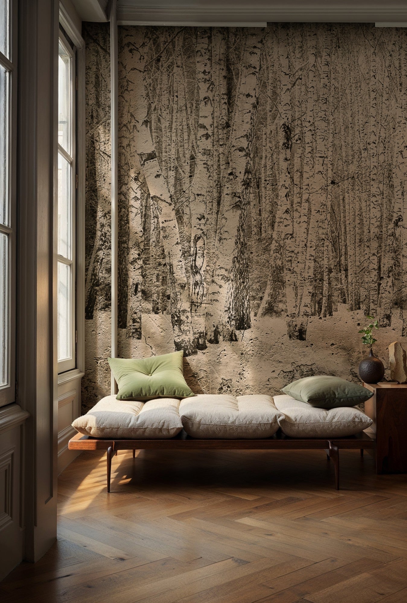 6500202 Broken Forest Sepia Random Papers Mural by Coordonné