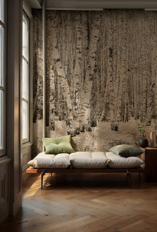 6500202 Broken Forest Sepia Random Papers Mural by Coordonné