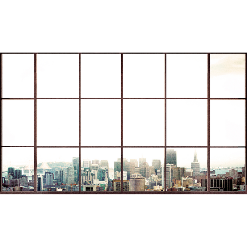 City Window  Random Papers Mural by Coordonné