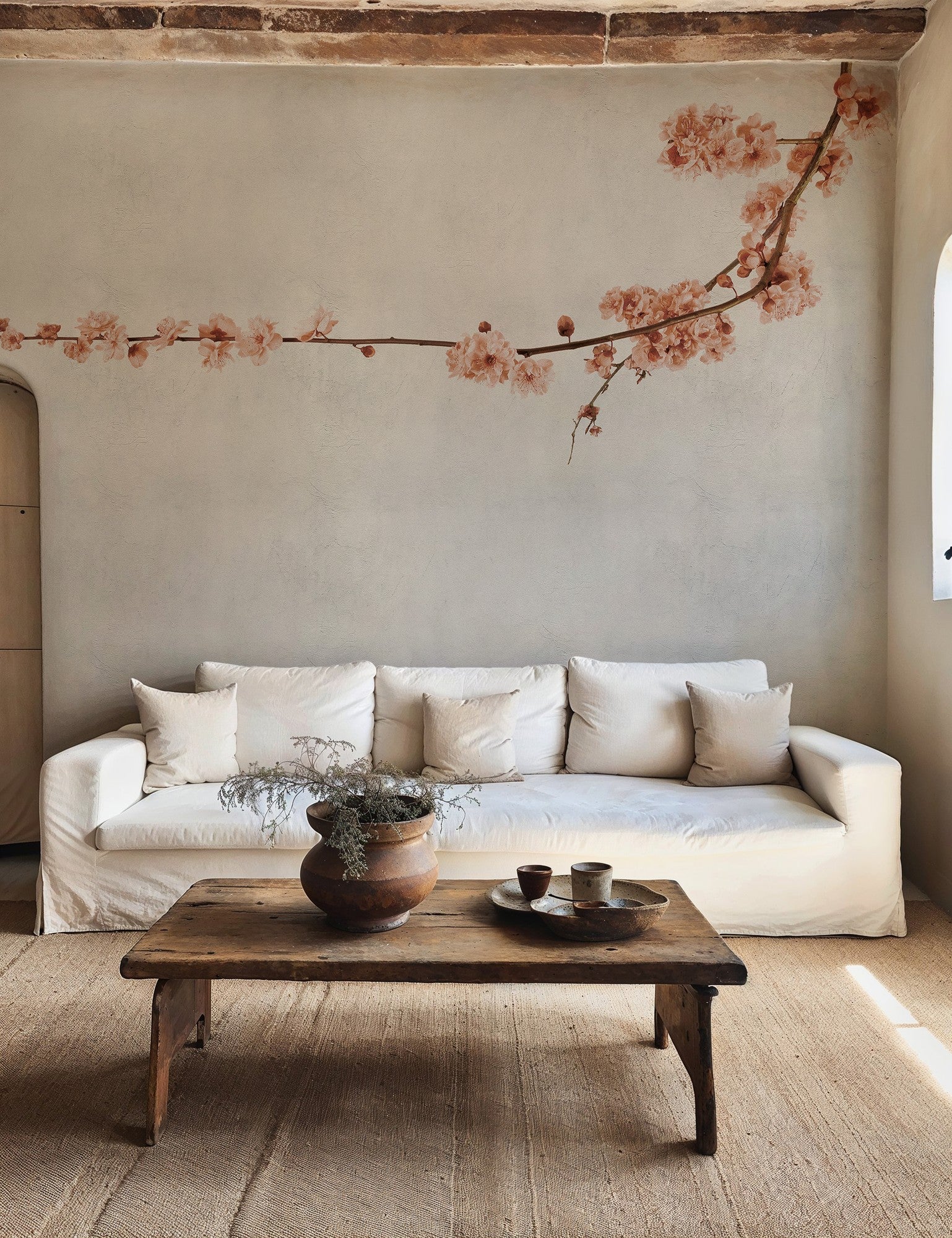 6500308 Blossom Branch Pink Random Papers Mural by Coordonné