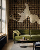 Tiles Broken Wall Brown Random Papers Mural by Coordonné