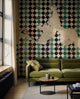Tiles Broken Wall Turquoise Random Papers Mural by Coordonné