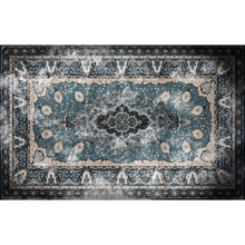 Floral Rug Blue Random Papers Mural by Coordonné