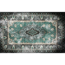 Floral Rug Turquoise Random Papers Mural by Coordonné