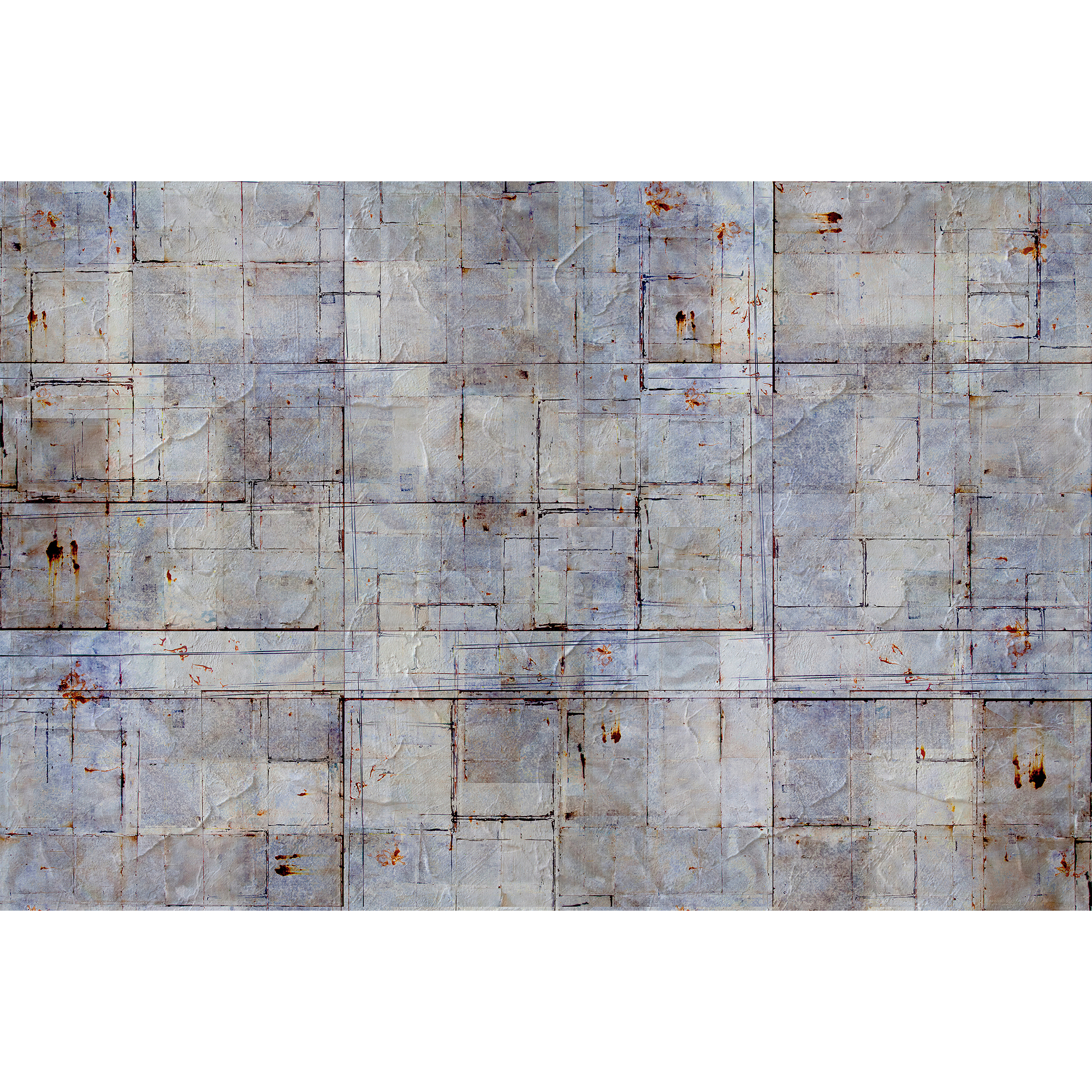 Crumpled Paper Wall Blue Random Papers Mural by Coordonné