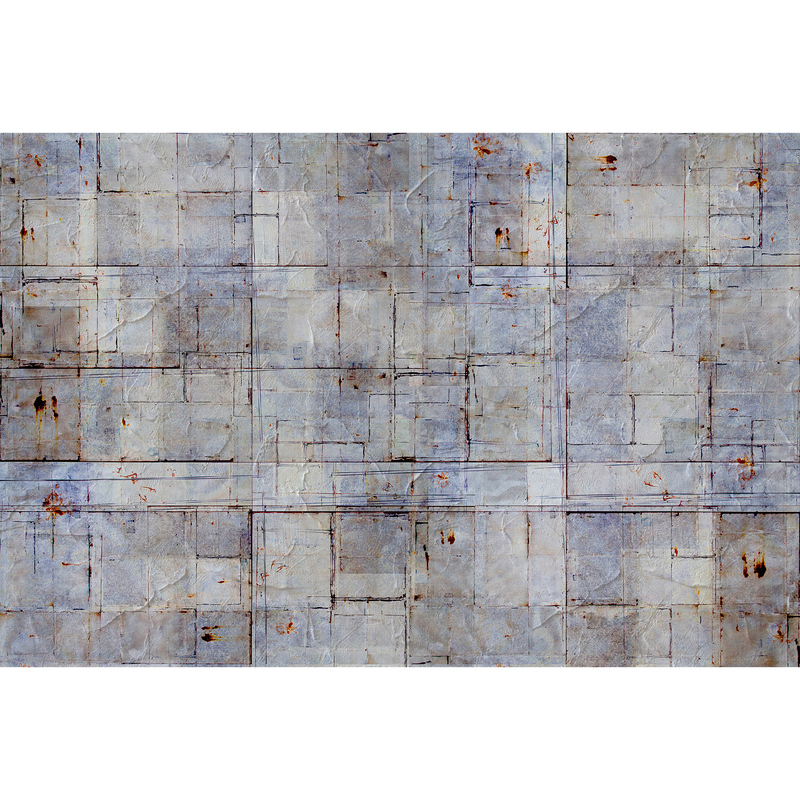 Crumpled Paper Wall Blue Random Papers Mural by Coordonné