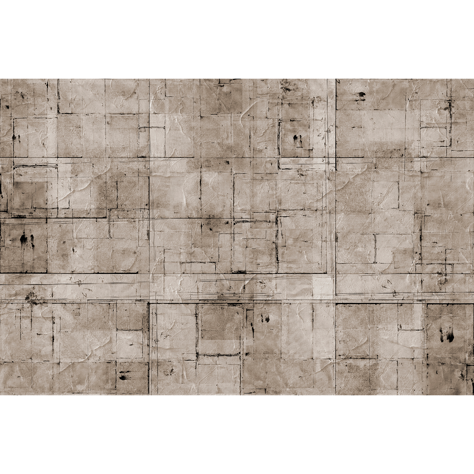Crumpled Paper Wall Sepia Random Papers Mural by Coordonné