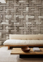 6500321 Palm Tree Frame Sepia Random Papers Mural by Coordonné