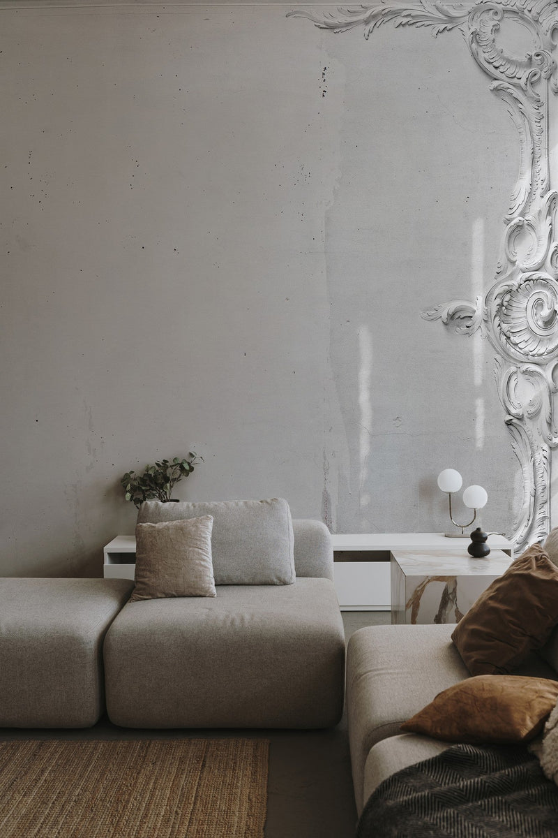 6500402 Broken Ceiling White Random Papers Mural by Coordonné