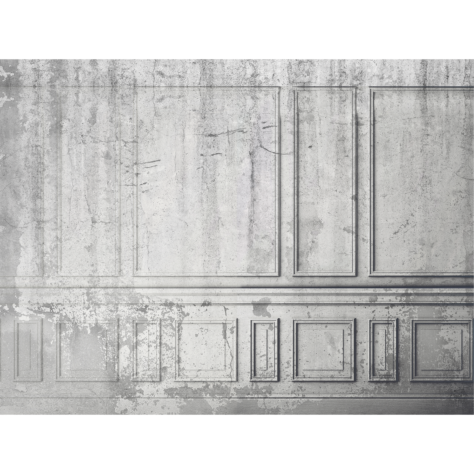 Broken Wall Grey Random Papers Mural by Coordonné
