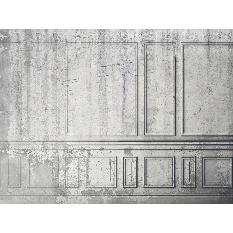 Broken Wall Grey Random Papers Mural by Coordonné