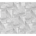 Newspaper Pieces Grey Mural by Coordonné