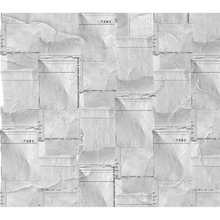 Newspaper Pieces Grey Random Papers Mural by Coordonné