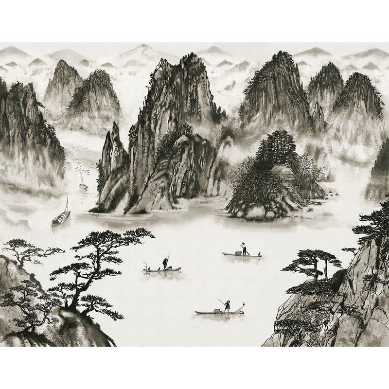 Sumi  Random Papers Mural by Coordonné