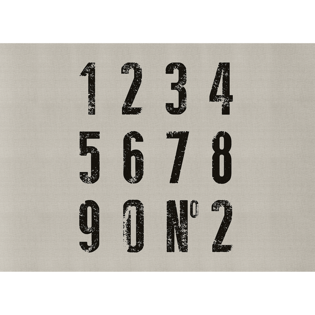 Numbers  Random Papers Mural by Coordonné