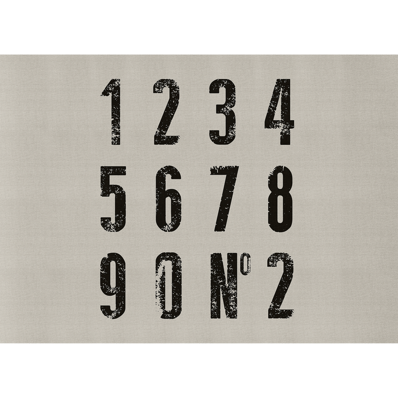 Numbers  Random Papers Mural by Coordonné