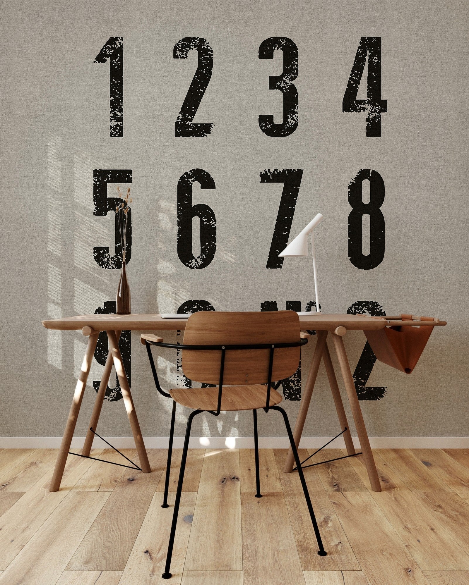 6500701 Numbers  Random Papers Mural by Coordonné