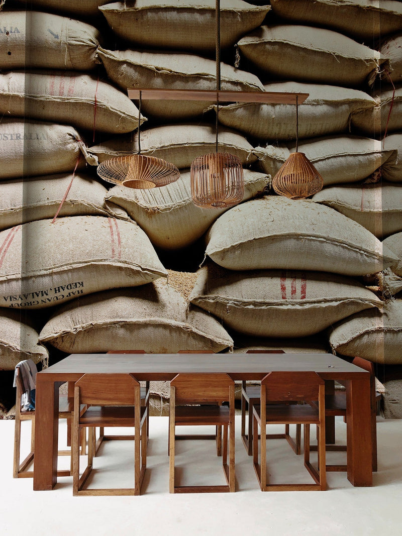 6500801 Sacks  Random Papers Mural by Coordonné
