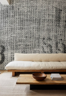 6500803 Sacking White Random Papers Mural by Coordonné